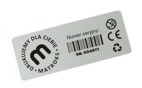 M-0011 etykieta foliowa srebrna